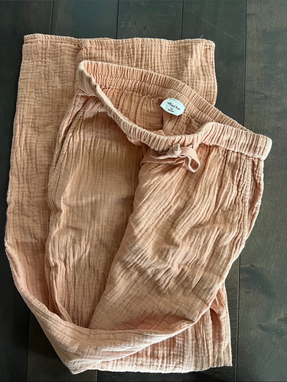 Wilfred free Light Peach Crinkle Gauze Lounge Pants XS